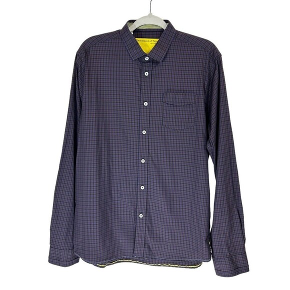 Other - Descendant of Thieves Shirt Mens XL Purple Plaid Dres Ladro Button Down Casual